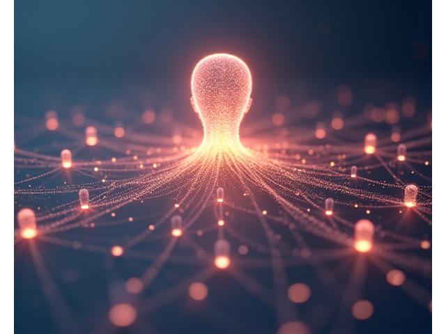 Un cerebro humano iluminado con conexiones neuronales representando la innovación en wellness y el crecimiento de AlmaVivir.